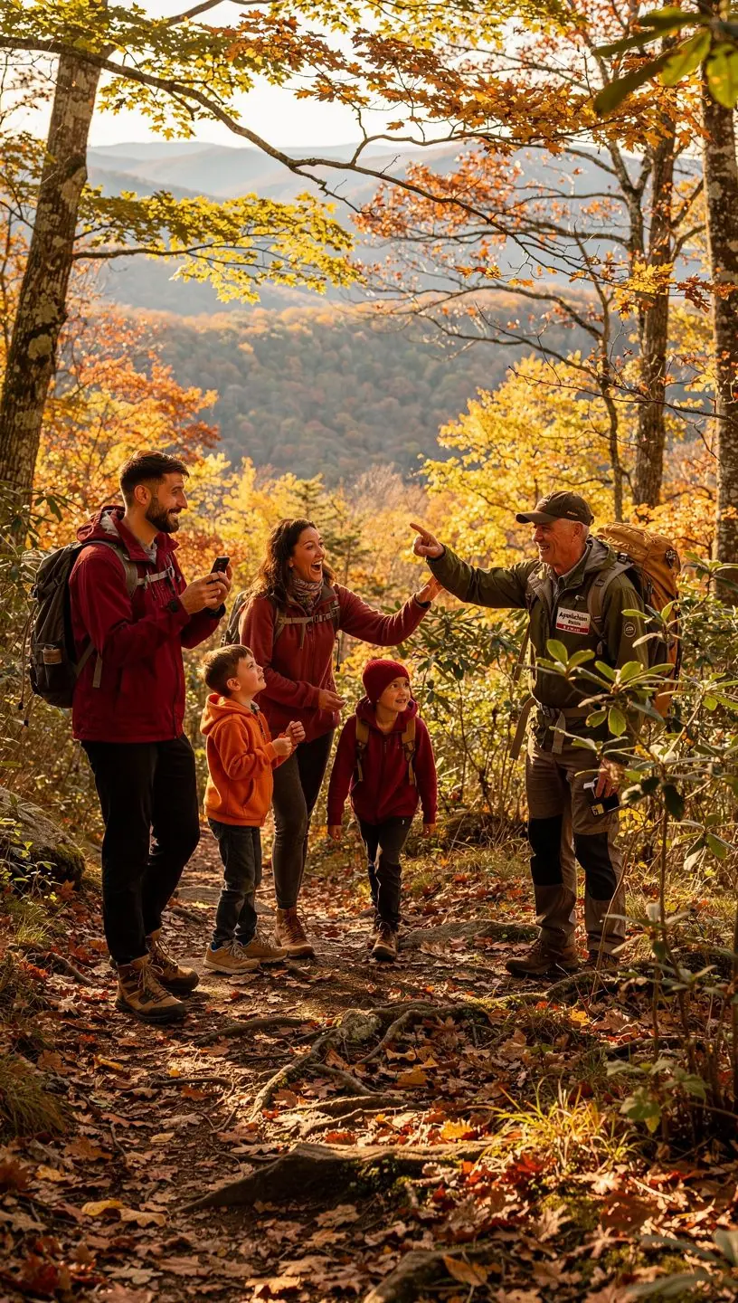 Иллюстрация с разнообразными туристическими объектами США, объединёнными в единый маршрут для удобного путешествия.